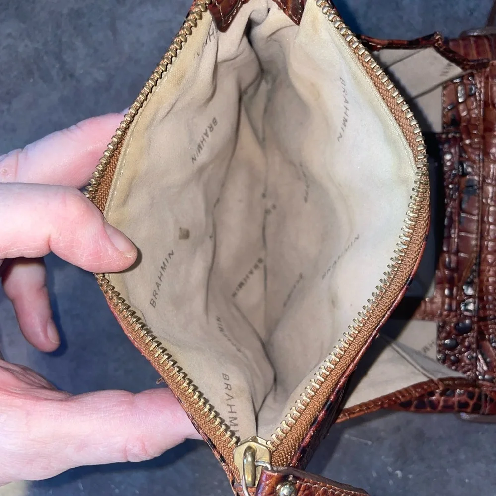 Brahmin crossbody bag, Mojito. Pecan crocodile embossed leather - Picture 5 of 9